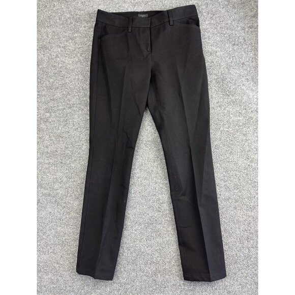 Theory Pants Womens 4 Black Slim Dress Trouser Stretch Office Work Career - Picture 1 of 8